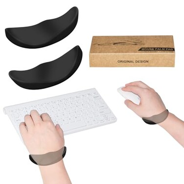 JIKIOU LeftHanded and RightHanded Truly Ergonomic Wrist Rest for Mouse and Keyboard Carpal Tunnel Support Pain Relief AntiFatigue Easy Glide Office Computer Laptop Gaming LeftRight
