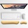 Dapesuom Enlarge Keyboard Wrist Rest Memory Foam Wrist Cushion for Desk Mats Support Cute Typing Pain Relief Keyboard Mouse Pad Rests Set with NonSlip Base for Gaming Laptop Office Navajo White