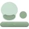 MOSISO Wrist Rest Support for Mouse PadKeyboard Set Circle Curved Ergonomic MousepadCoaster NonSlip Base HomeOffice Pain ReliefEasy Typing Pad with Soft ClothSilicone Lining Antique Green
