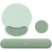 MOSISO Wrist Rest Support for Mouse PadKeyboard Set Circle Curved Ergonomic MousepadCoaster NonSlip Base HomeOffice Pain ReliefEasy Typing Pad with Soft ClothSilicone Lining Antique Green