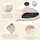 MOSISO Wrist Rest Support for Mouse PadKeyboard Set Circle Curved Ergonomic MousepadCoaster NonSlip Base HomeOffice Pain ReliefEasy Typing Pad with Soft ClothSilicone Lining Apricot