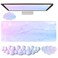 WFCYGL Cloud Mouse Pad and Keyboard Wrist Rest 4PCS Extended Large Desk Mat Pad Set Memory Foam NonSlip Ergonomic Gaming Mouse Pad Wrist Support for Computer Laptop Home Office Cute Pink Blue Sky