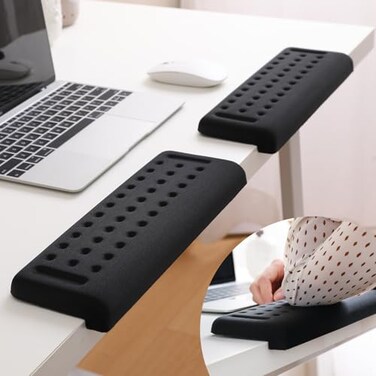 Dahoon Holly LShaped Desk EdgeRest 2Piece Set Plam Wrist Forearm Elbow Comfort Support for Table or Desk Edge NonSlip Memory Foam Padding Ergonomic Design Separate Design 118 39 inch