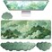 WFCYGL Green Cloud Mouse Pad and Keyboard Wrist Rest 4PCS Extended Forest Mountain Aesthetic Large Desk Mat Pad Set Memory Foam NonSlip Cute Ergonomic Gaming Mouse Pad Wrist Support for Computer Home