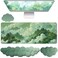 WFCYGL Green Cloud Mouse Pad and Keyboard Wrist Rest 4PCS Extended Forest Mountain Aesthetic Large Desk Mat Pad Set Memory Foam NonSlip Cute Ergonomic Gaming Mouse Pad Wrist Support for Computer Home