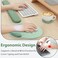 Sushret Mouse Pad and Keyboard Wrist Rest 3in1 Gel Memory Foam Ergonomic Mouse Pad with Wrist Rest SetGaming Mousepad Arm Cushion Support for Computer Office Desk Accessories Cute SetupSage Green