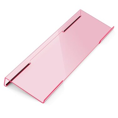 Laborio Ergonomic Computer Keyboard Stand for Desktop Clear Pink Keyboard Tilted Elevated Rack Key Board Holder Riser Stand for Office Home Desk Work