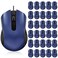 Bonuci 30 Pack USB Wired Mouse 3 Button Corded Computer Mice Bulk USB Mouse for PC Desktop Laptop Office School Classroom UseBlue
