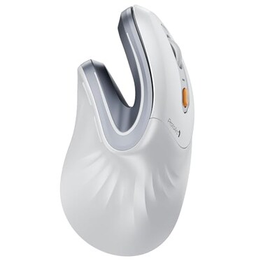 ProtoArc Ergonomic Mouse EM11 NL Bluetooth Rechargeable Wireless Vertical Mouse 3 MultiDevice Connectivity for ComputerPCLaptop 24GHz USBA Optical Mice for Windows Mac OS White