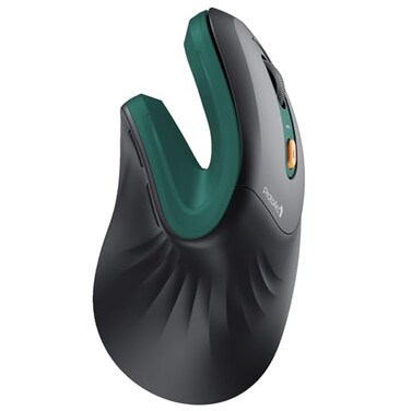 ProtoArc Ergonomic Mouse EM11 NL Bluetooth Rechargeable Wireless Vertical Mouse 3 MultiDevice Connectivity for ComputerPCLaptop 24GHz USBA Optical Mice for Windows Mac OS Green