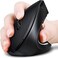 ASOI ASOYIOL Ergonomic Mouse WirelessRechargeable Vertical Mouse with USB Receiver6 Buttons 80012001600 Computer Mouse for Laptop PCRight HandBlack