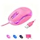 SOON GO Pink MouseComputer Mousewith 15m Pink USB Cable Compatible with Windows Linux Mac Laptop PC Desktop Ideal for Office Home Business School Kids Women