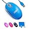 SOON GO SOONGO Kids Mouse for Laptop USB Ergonomic Optical Mouse Blue Color 15M Cable