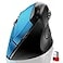 memzuoix Ergonomic Mouse Wireless24G Optical Cordless Mice with 80012001600 DPIVertical Computer Wireless Mouse for Laptop MacPCDesktop for Right Hand LargeBlue