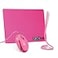 SOON GO Pink Mouse and Pad USB LED Light 3 in 1 Gift Comb Kids Mouse for Laptop Home Office Travel