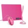 SOON GO Pink Mouse and Pad USB LED Light 3 in 1 Gift Comb Kids Mouse for Laptop Home Office Travel