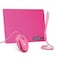 SOON GO Pink Mouse and Pad USB LED Light 3 in 1 Gift Comb Kids Mouse for Laptop Home Office Travel