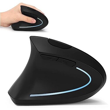Lekvey Left Handed Mouse Wireless 24 GHz USB Lefty Left Hand Ergonomic Vertical Mouse Less Noise Black