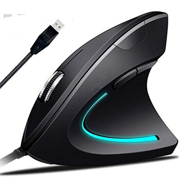 Wolf War Ergonomic Mouse High Precision Optical Vertical Mouse Adjustable DPI 8001200 24003200 Wired Computer Mouse
