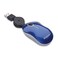 Verbatim Wired Optical Computer Mini USBA Mouse Plug Play Corded Small Travel Mouse with Retractable Cable Blue 98616