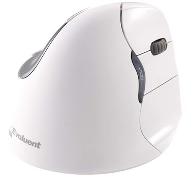 Evoluent Inventor of The Vertical Mouse VM4RB Ergonomic Vertical Mouse White Bluetooth for Mac Right Hand Med to Large Sculpted for Comfort Reduces Wrist Strain 4 Speeds PlugNPlay