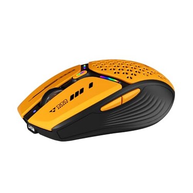 Uciefy Bluetooth Wireless Mouse BT505124GHz USB C Rechargeable LED Mouse Battery Level Visible Honeycomb Magnetic Shell Cover with USB Receiver TypeC Adapter for LaptopPCMaciPad Orange