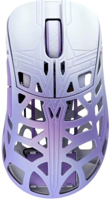 KEEBMONKEY WLMOUSE Sword X Lightweight Magnesium Alloy Wireless Gaming Mouse 8KHz Polling Rate PAW3950 HS Sensor 5030000 DPI OM TTC Switches OM Opticals WhitePurple