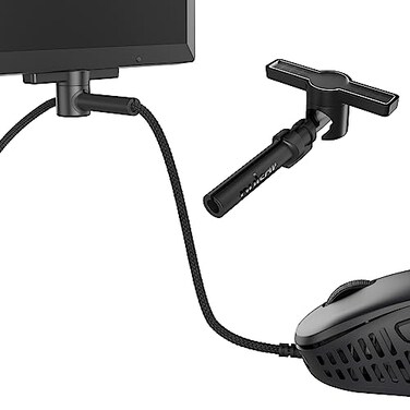 Pulsar Gaming Gears Micro Bungee ES DragFree Wired Mouse Support Free Motion on Your Desk Super Compact Size Attach it to Your Monitor Get More Space Single Pack