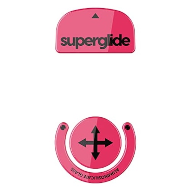 Pulsar Gaming Gears Superglide Glass Mouse Skates Super Smooth Glide Polished Round Edge Super Fast Gaming Mouse Feet with Durable Sole for Logitech G Pro X Superlight1 TypeS Magenta