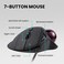 Perixx Perimice517 Wired Trackball USB Mouse 7 Button Design Buildin 134 Inch Trackball with Pointing Feature