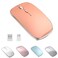 Halpilt Wireless Mouse Chargeable Portable Silent USBA and USBC Dual Mode Wireless Mouse 3 Adjustable DPI for Laptop Mac Android PC Q23S Orange