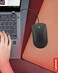 Lenovo 400 USBC Compact Wired Mouse Pocket Friendly Portable Mouse for Notebook or Large Computer Monitor Black