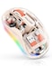 FMOUSE Transparent Wireless Mouse TriMode Bluetooth 51 24GHz USBA USBC Receiver Silent Rechargeable RGB 3 Devices for MacBook Laptop iPad PC Warm Minimal Cream