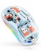 FMOUSE Transparent Wireless Mouse TriMode Bluetooth 51 24GHz USBA USBC Receiver Silent Rechargeable RGB 3 Devices for MacBook Laptop iPad PC Fresh Macaron Blue