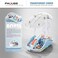 FMOUSE Transparent Wireless Mouse TriMode Bluetooth 51 24GHz USBA USBC Receiver Silent Rechargeable RGB 3 Devices for MacBook Laptop iPad PC Fresh Macaron Blue
