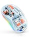 FMOUSE Transparent Wireless Mouse TriMode Bluetooth 51 24GHz USBA USBC Receiver Silent Rechargeable RGB 3 Devices for MacBook Laptop iPad PC Fresh Macaron Blue
