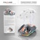 FMOUSE Transparent Wireless Mouse TriMode Bluetooth 51 24GHz USBA USBC Receiver Silent Rechargeable RGB 3 Devices for MacBook Laptop iPad PC Business Minimalist Grey