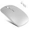 Azmall Bluetooth Wireless Mouse for MacBook Air Mac Pro iPad Laptop Computer Pad Optical Rechargeable Slim Silent Dual Mode 24G USBCUSBABluetooth 5230 Mouse Jiggler for Computer Awakening Silver