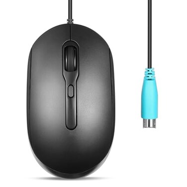 Perixx PERIMICE222PB Wired PS2 Optical Mouse Long 59 Ft Cable Optical 120016002000 DPI Design Black