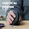 Perixx PERIMICE713RX Wireless Rechargeable Vertical Mouse Duo Wired and Wireless Charging Feature Charging Pad Included 6 Buttons Design Black RightHanded Design