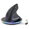 Perixx PERIMICE713RX Wireless Rechargeable Vertical Mouse Duo Wired and Wireless Charging Feature Charging Pad Included 6 Buttons Design Black RightHanded Design