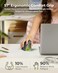 seenda Ergonomic Mouse Wireless MOU302 Bluetooth Vertical Mouse Rechargeable Volume Knob Silent Mice 100016002400 DPI 3 MultiDevice Connection for WindowsPCLaptopMacMacBook Black