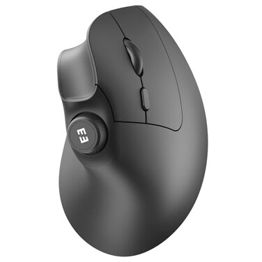 seenda Ergonomic Mouse Wireless MOU302 Bluetooth Vertical Mouse Rechargeable Volume Knob Silent Mice 100016002400 DPI 3 MultiDevice Connection for WindowsPCLaptopMacMacBook Black