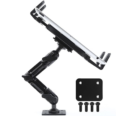 Tackform Industrial Metal Drill Base Tablet Mount Enduro Series iPad Holder for Wall or Truck ELD Mount Compatible with iPad mini IPad Pro 129 Galaxy S Surface Pro Switch