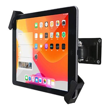 WeSTRUGGLE Tablet Wall Mount Holder with Lock and Key Rotate Design Arbitrary AdjustmentMulti AngleBracket for Most 8 to 104 Inchand for iPad Air 102109Pro 11 Galaxy taband More Black
