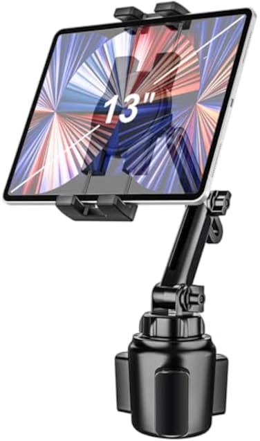 woleyi Cup Holder Car Tablet Mount iPad Mount Holder for CarTruck 360 Rotation Adjustable Universal Tablet Stand Cradle Compatible with iPad Pro Air Mini Galaxy Tab Z Fold iPhone 413 Devices