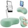 SAIJI Kindle Stand for Bed iPad Tablet Pillow Holder with Flexible Dual Axis Arm Microbead Cushion 360 Adjustable Lap Beanbag Phone Holder Fits Devices with 47156 Screens Cyan
