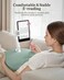 SAIJI Kindle Stand for Bed iPad Tablet Pillow Holder with Flexible Dual Axis Arm Microbead Cushion 360 Adjustable Lap Beanbag Phone Holder Fits Devices with 47156 Screens Cyan