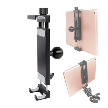 Leenconghui Aluminum Alloy Tablet Holder with 1 Ball Head360 Rotatable Tablet Mount for iPad and Other Devices from 47129 Compatible with RAM Mounts and Other B Size Double Socket Arm