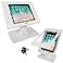 Pyle Anti Theft Tablet Security Stand Table Mount Desktop Ipad Kiosk Stand wLock and Key Mechanism 90 Rotate 75 Tilt iPad iPad Air iPad Pro Samsung Galaxy Tab A 2021 PSPADLK18 White